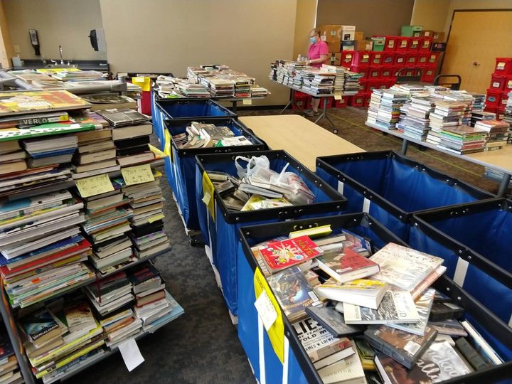 overrun with books