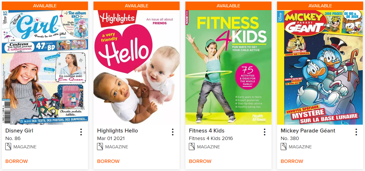 Kids magazines are available on Libby from Madison Public Library