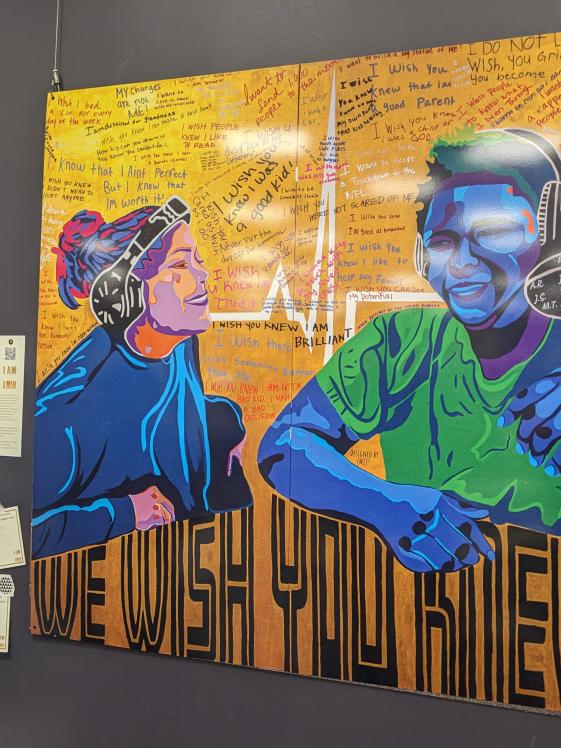 We Wish You Knew Making Justice Mural at Goodman South Madison Library for the I AM A Man Exhibition
