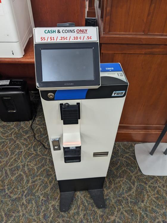Printing Faxing Photocopy Coin Tower Example at Madison Public Library