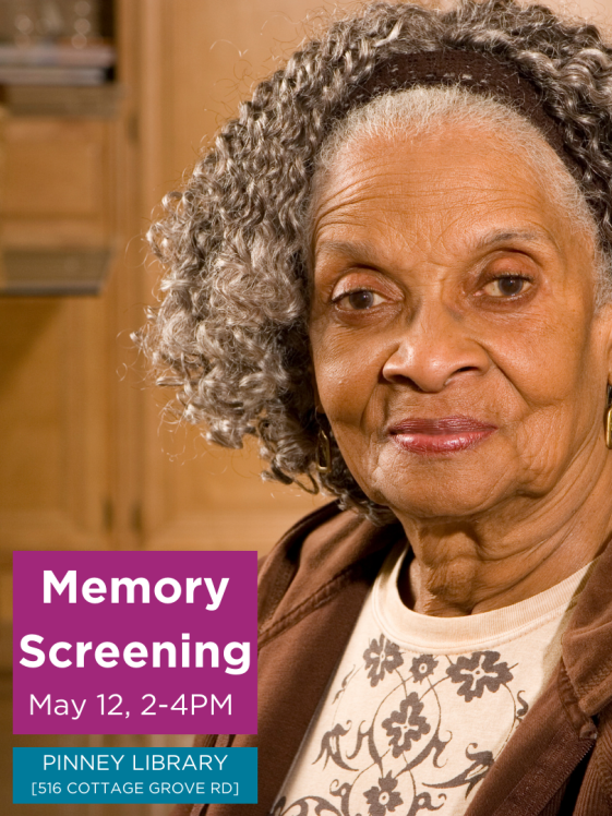 Memory Screening at Pinney Library May 12 hosted in partnership with ADRC