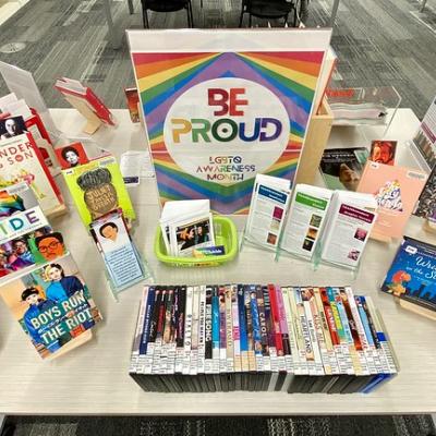 LGBTQ Pride Book Display at Madison Public Library