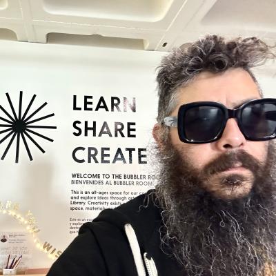 TetraPAKMAN is the current Artist-in-Residence at Central Library