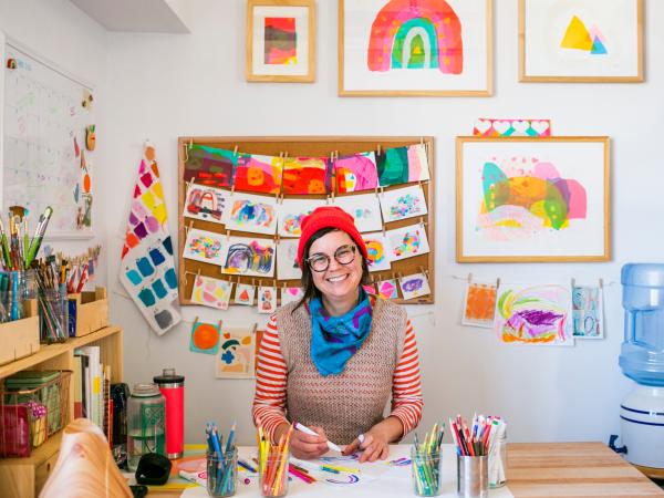 artist in an art studio