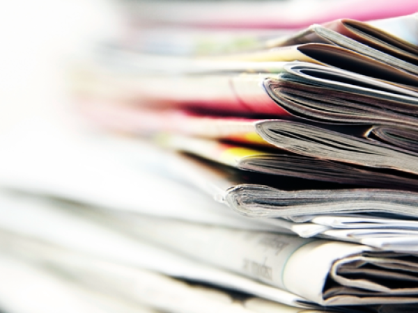 stack of newspapers
