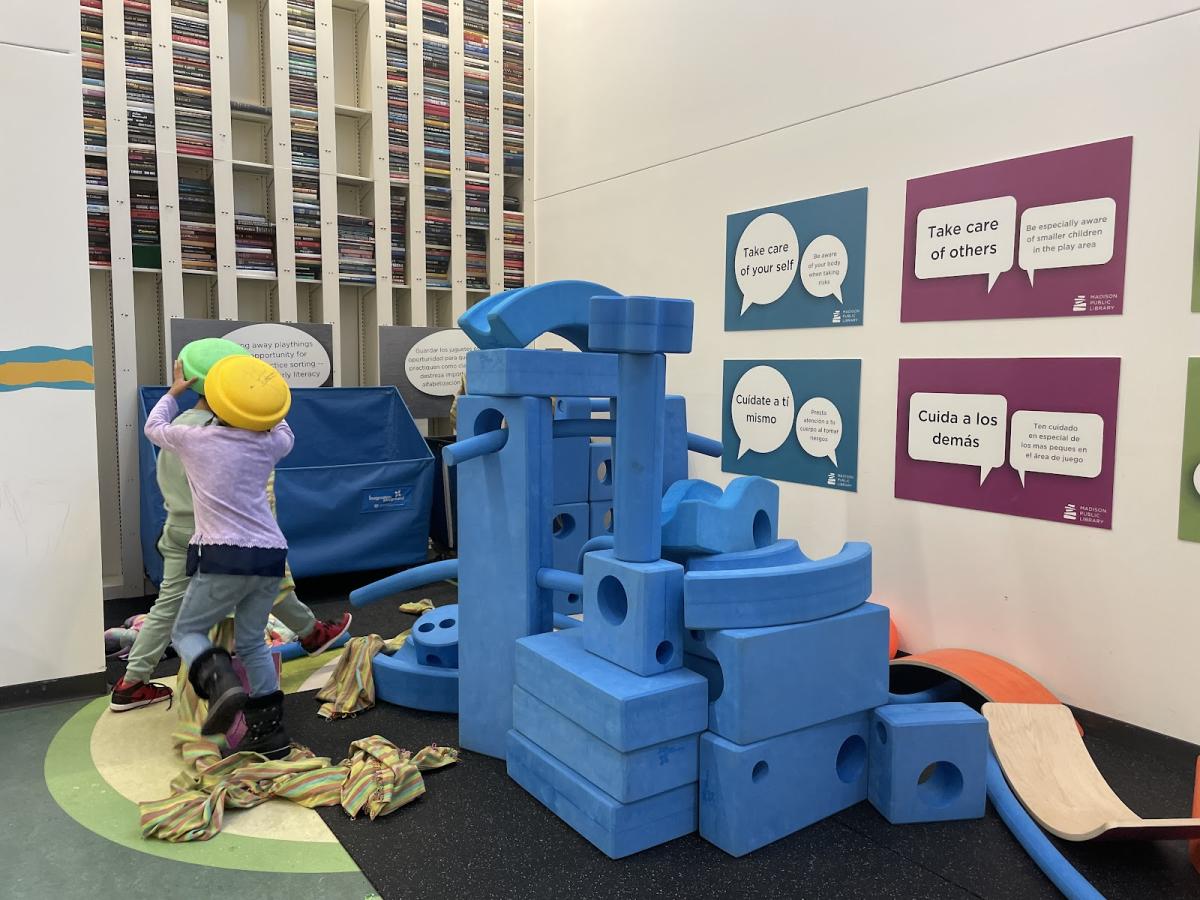 Visit the play space at Central Library in Madison, Wisconsin