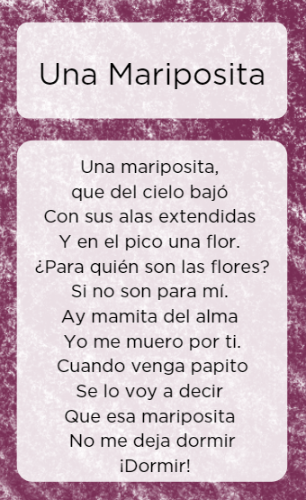 Una Mariposita Spanish Baby Song Book