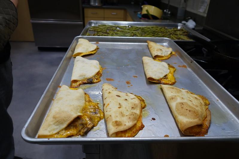 Quesadillas made during Chef Lily's cooking classes with kids at Madison Public Library