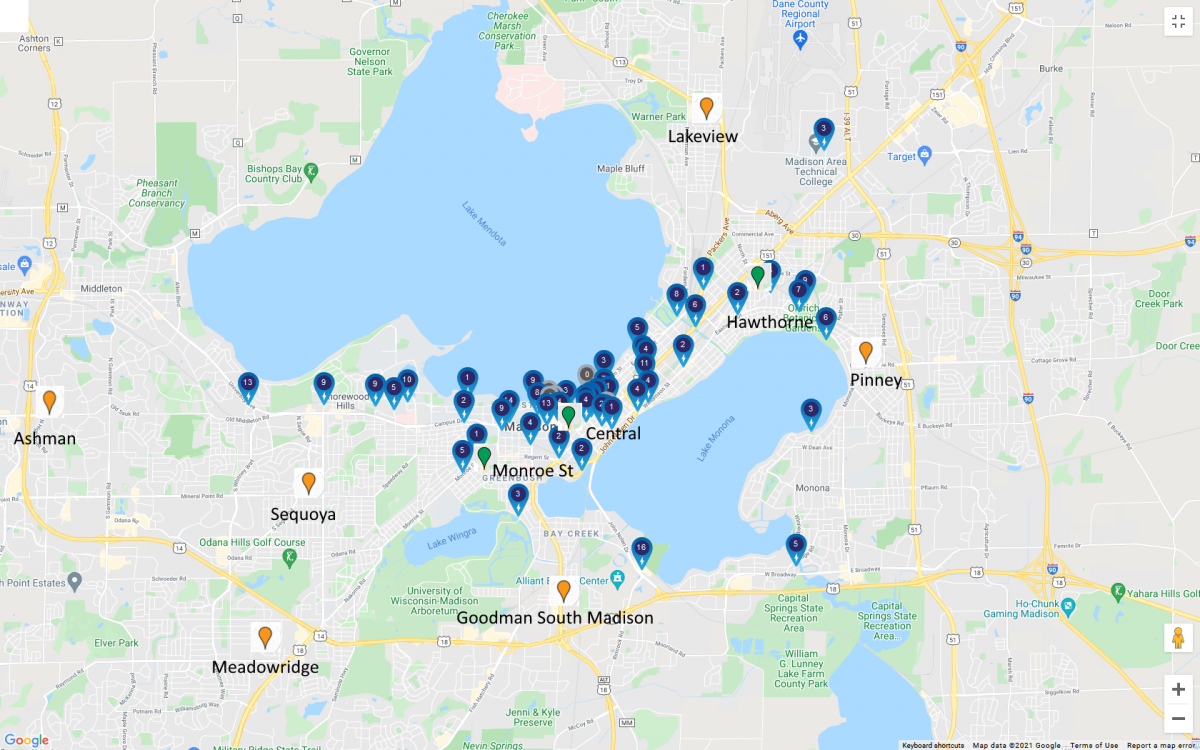 Madison BCycle Map