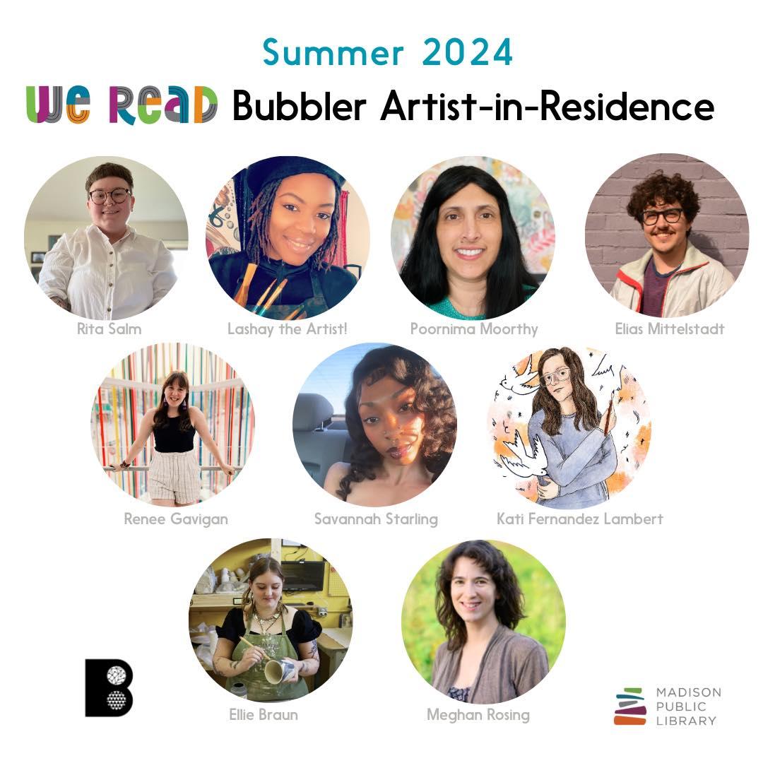We Read Bubbler Artists-in-Residence 2024