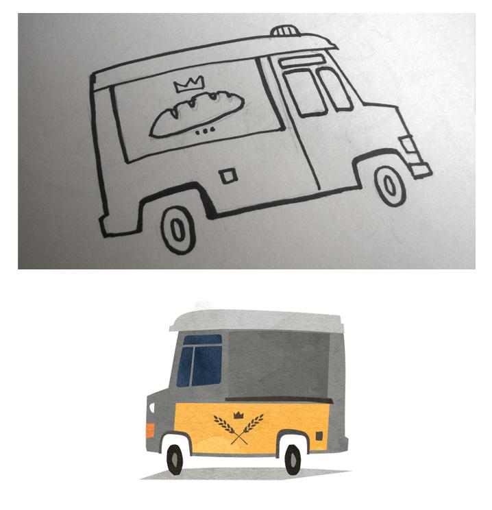 pen sketch of Car