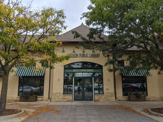 Alicia Ashman Library - front entrance Alicia Ashman Library entrance