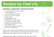 Chef Lily Blackberry Oatmeal Pancakes Recipe