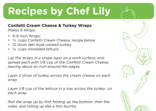 Chef Lily Turkey Wrap Recipe