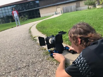 PLA 3.jpg Students filming a music video