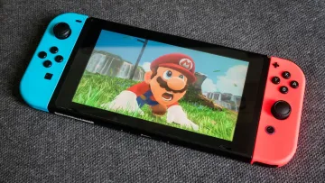Nintendo Switch showing a mario game