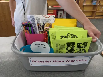 Share Your Voice Prizes WE READ