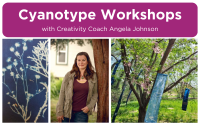 Cyanotype Workshops with Creativity Coach Angela Johnson at Pinney Library Summer 2024