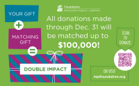 All donations made to Madison Public Library Foundation through Dec. 31 will be matched up to $100,000.