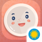 pickyourplate.png White plate with a smiley face on a pink background